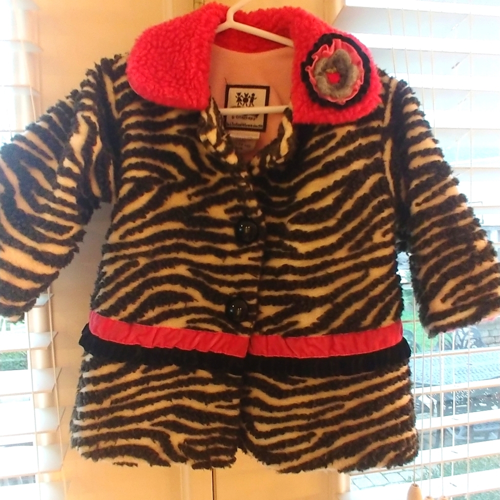 Girls Corky dress coat and matching hat - Sz 12 mo